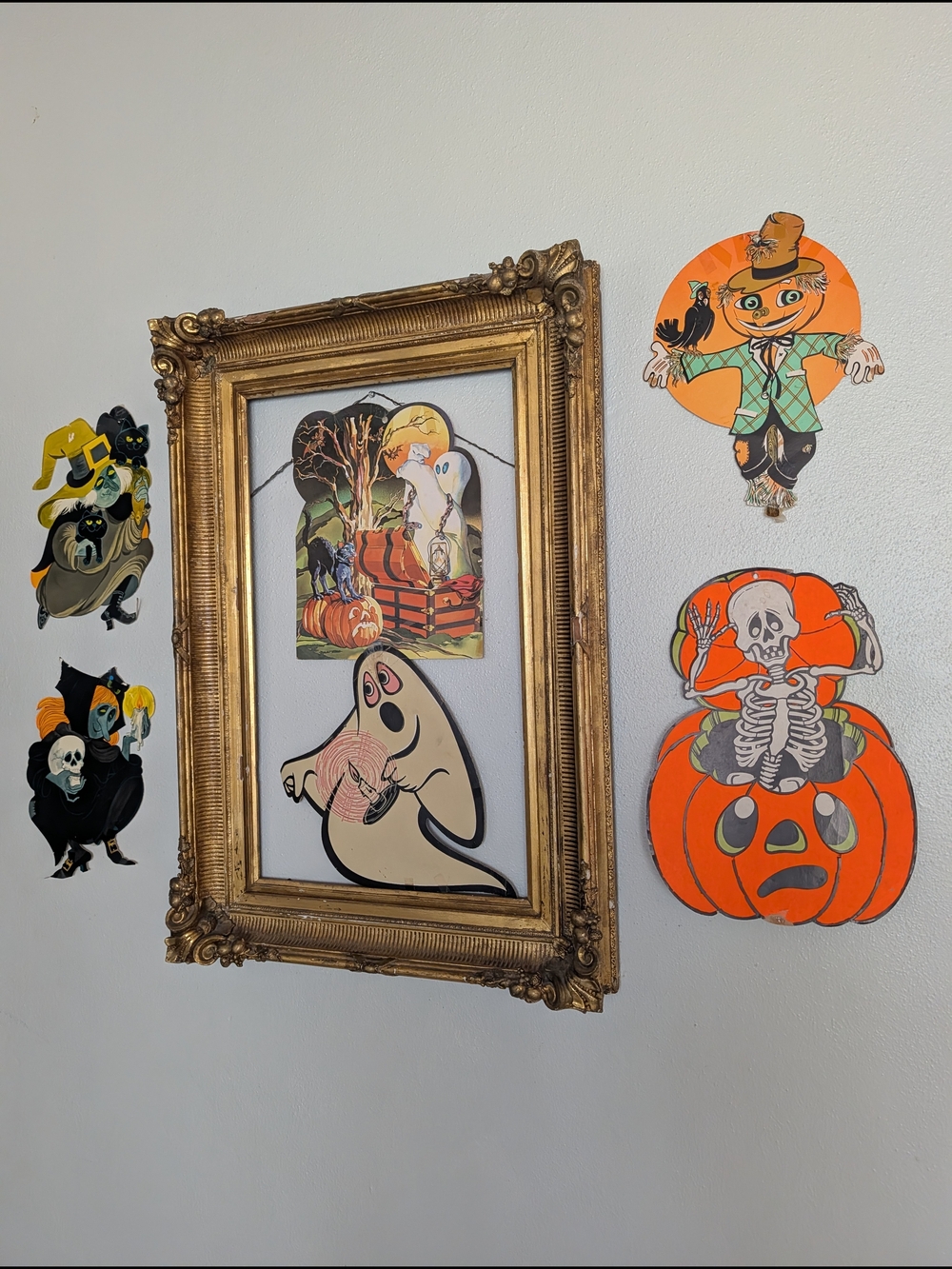 Vtg Lot 1950-70s Halloween Dicut Halloween Decor